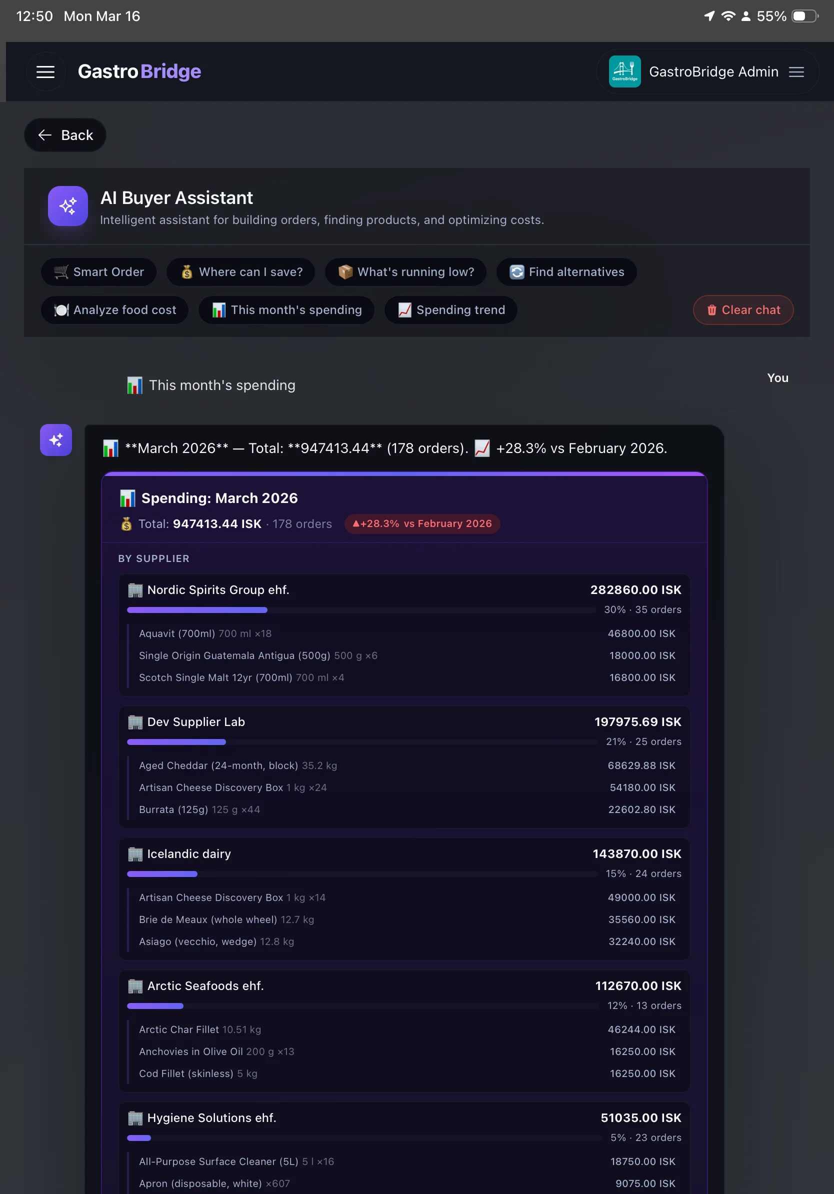 GastroBridge AI Buyer Assistant